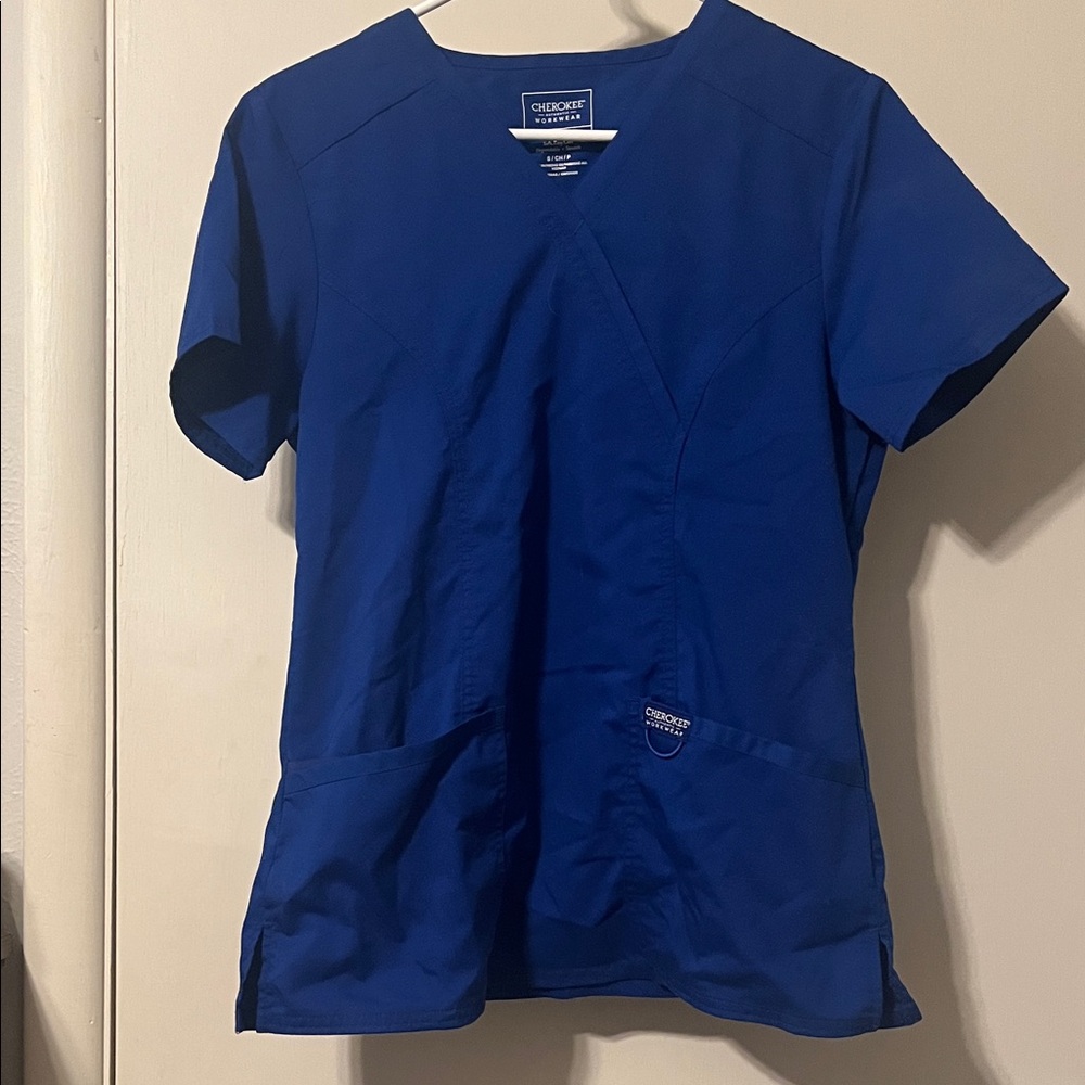Cherokee Women's Vibrant Blue Short Sleeve Top
